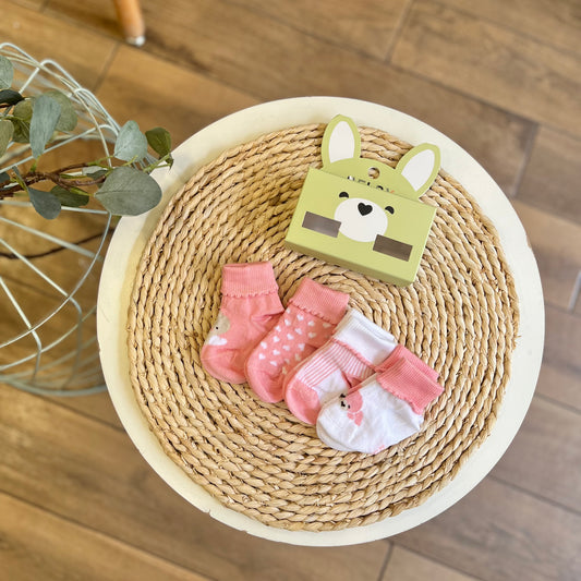 Set 4 paia di calzini in scatola Rosa