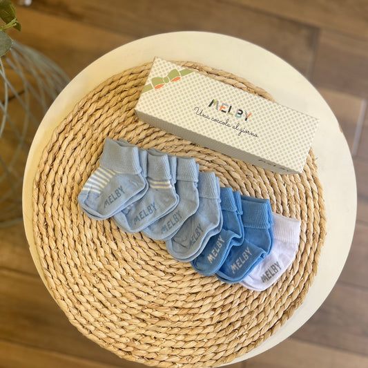 Set 7 paia di calzini in scatola Cielo