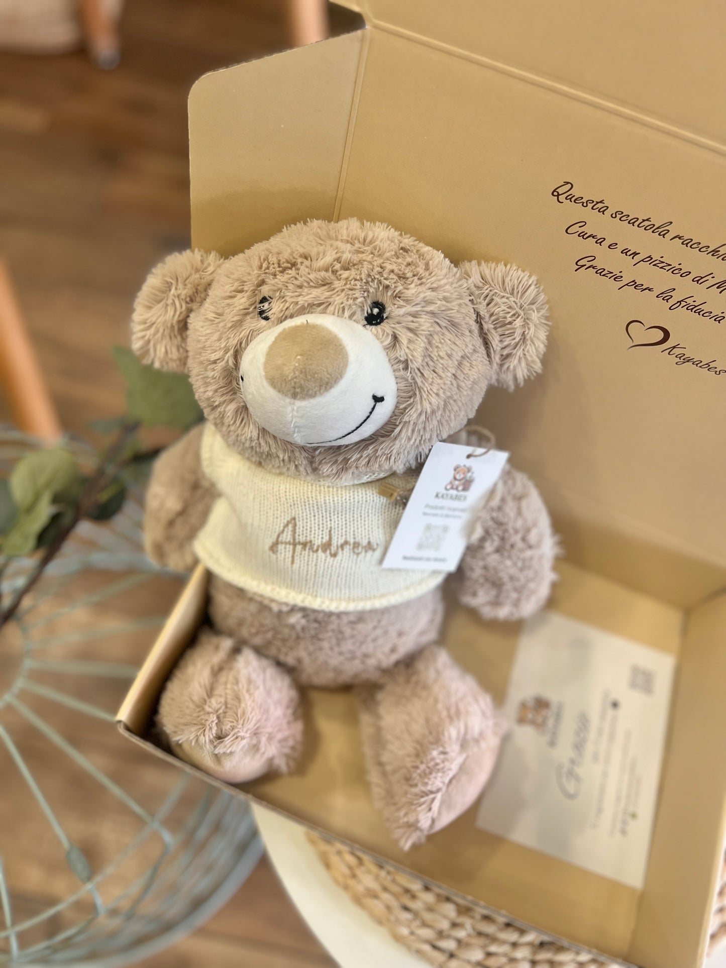 Orsetto peluche personalizzato
