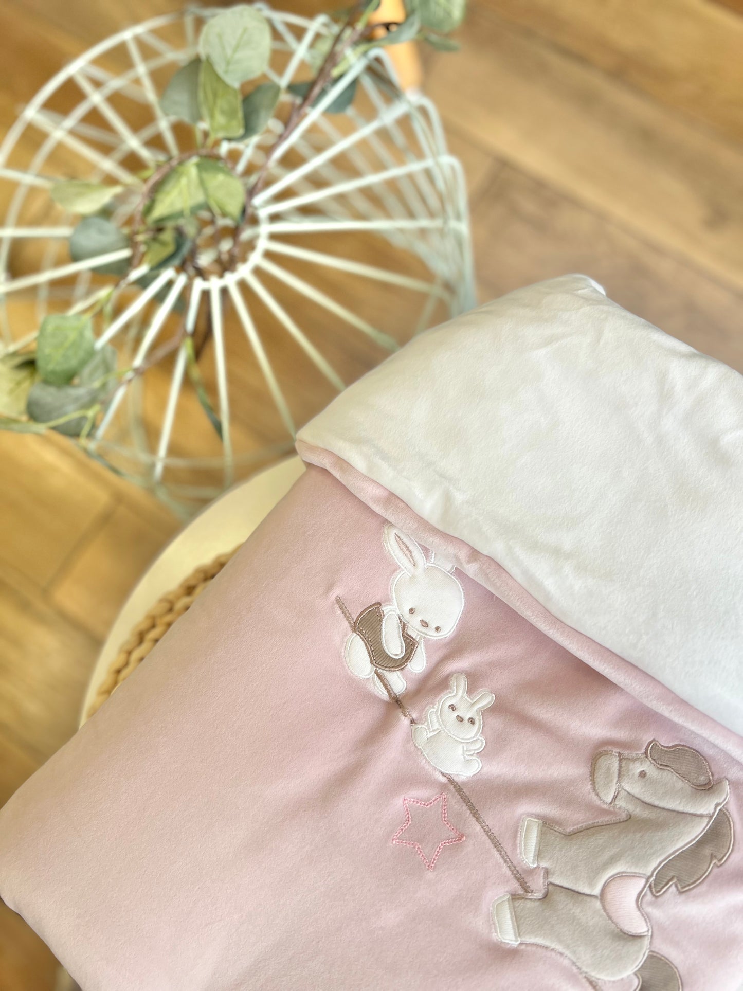 Coperta in ciniglia Cavalluccio Rosa