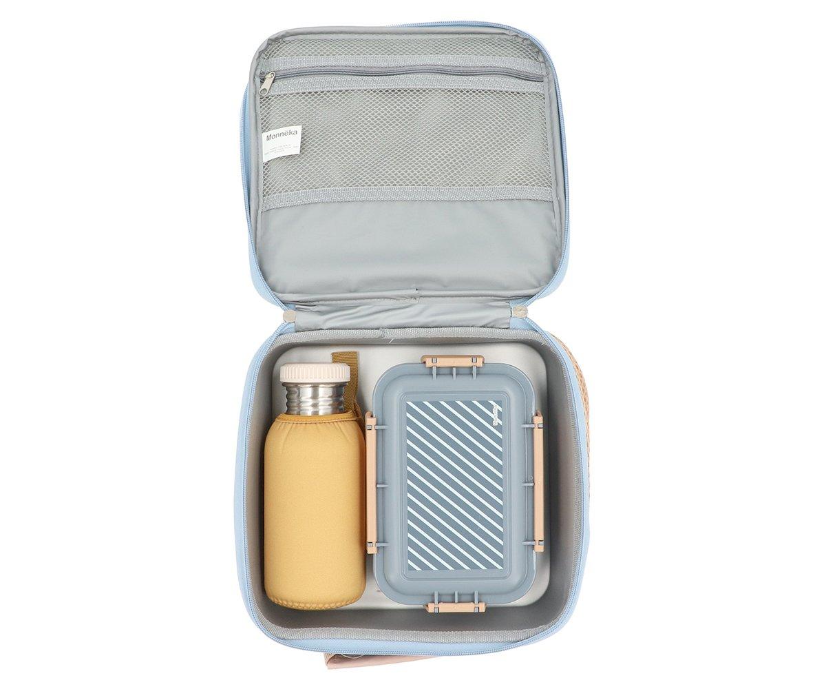 Borsa Termica Rigida Monnëka Stripes Blue Personalizzabile