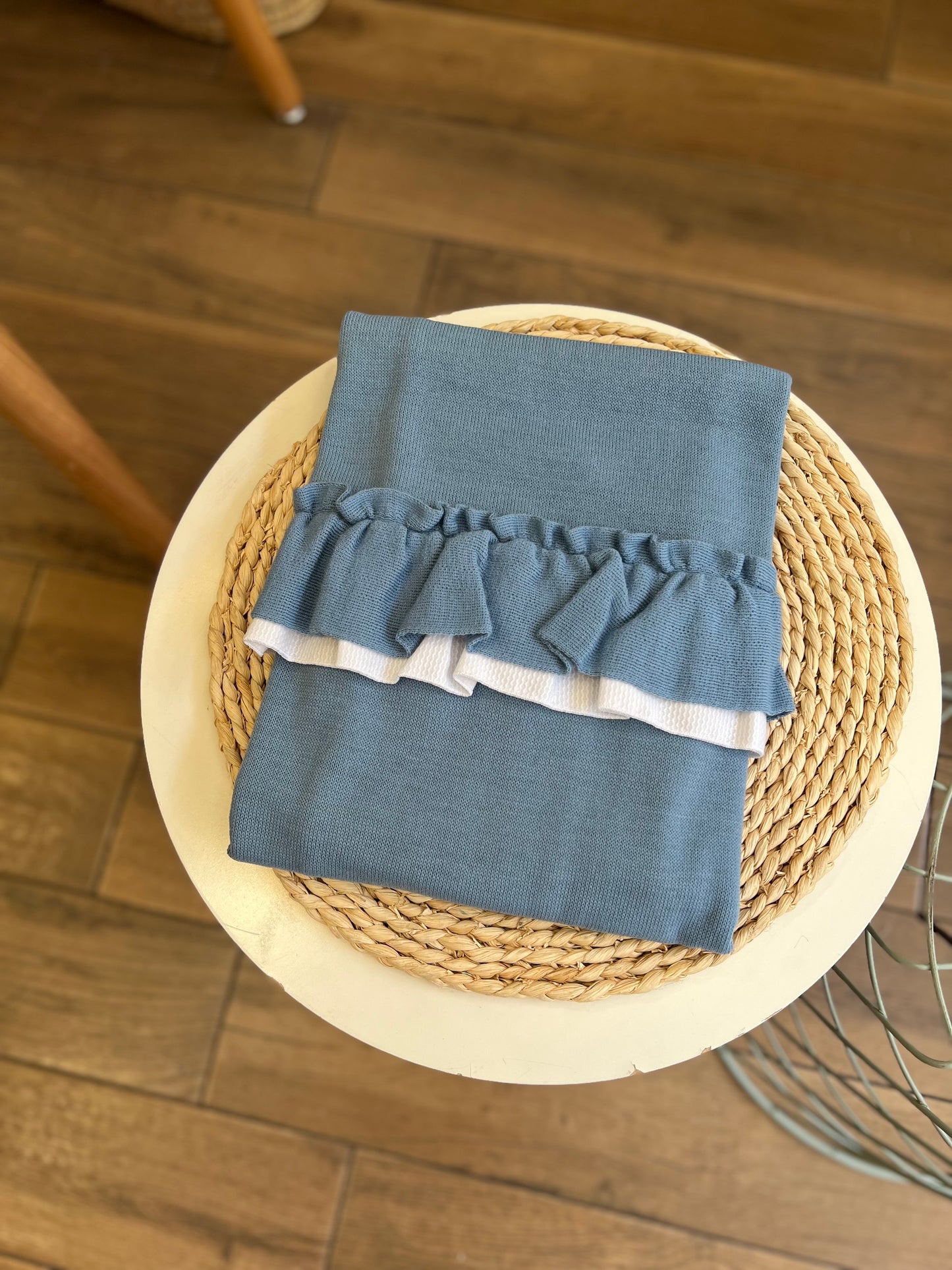 Coperta rouches misto lana Pappa e latte
