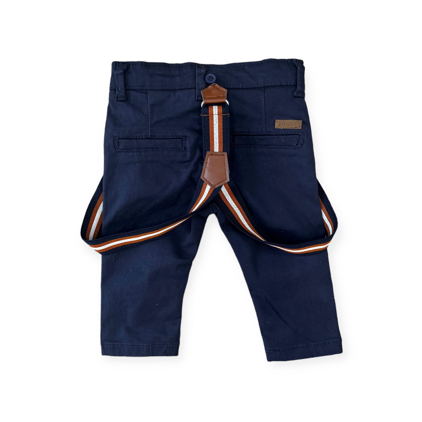 Pantalone in vellutino con bretelle