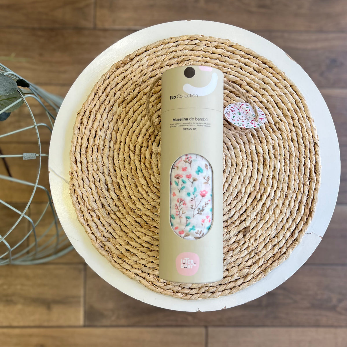 Maxi mussola Flower bianca