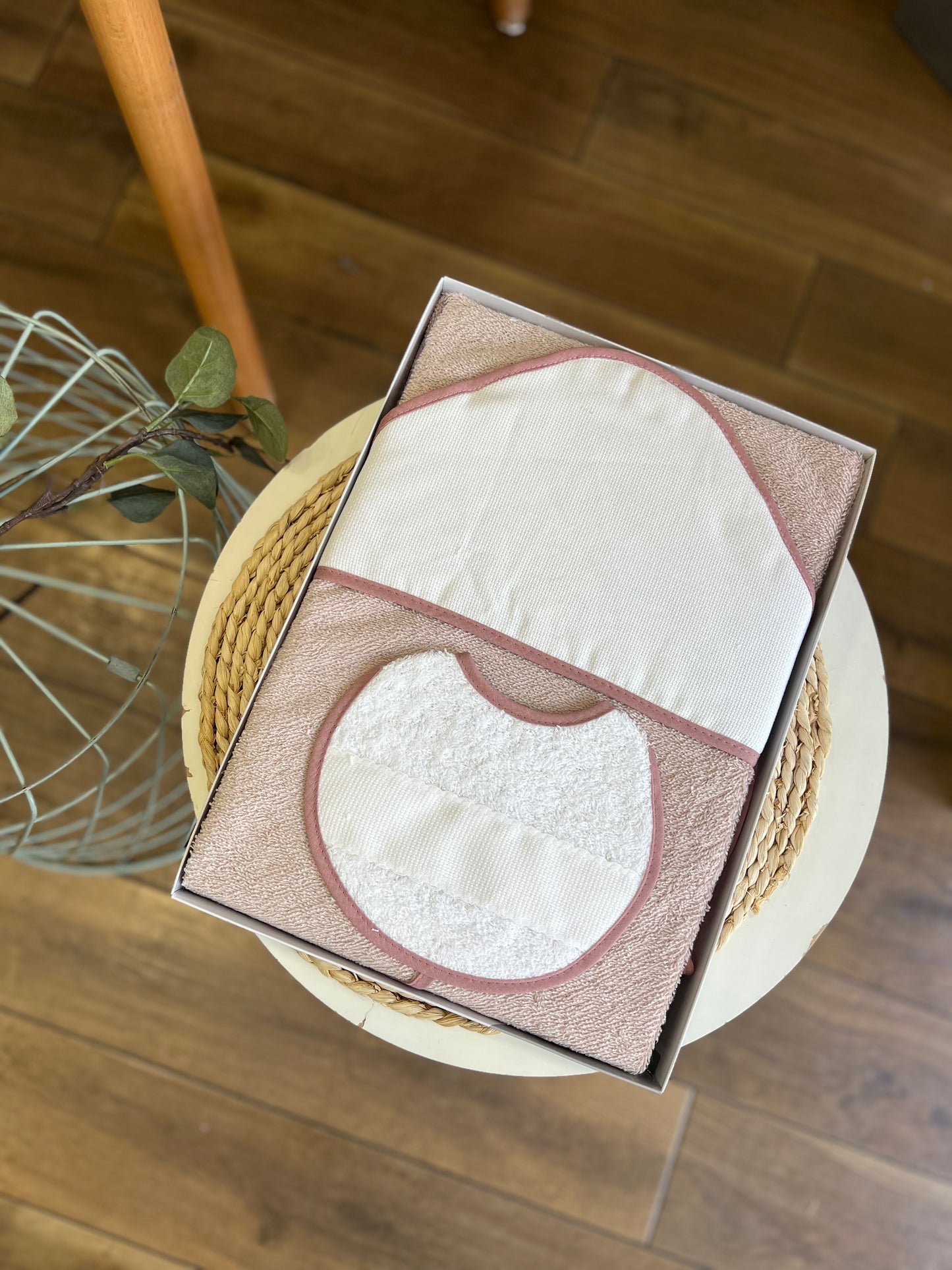 Accappatoio triangolo con bavetta Maquillage Personalizzabili