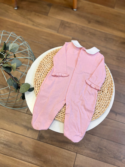 Tutina Punto Smock Rosa