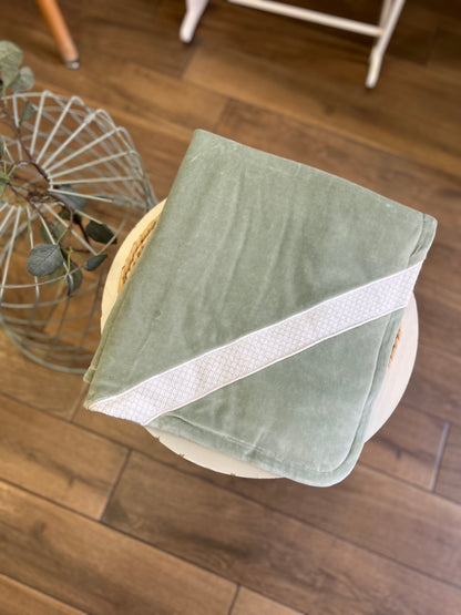 Coperta ciniglia Salvia punto smock