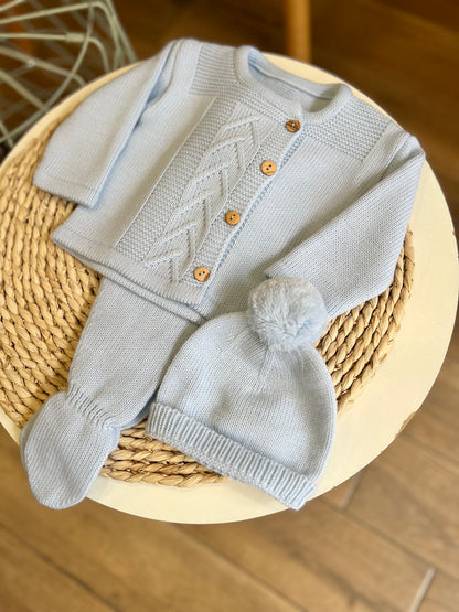 Completo invernale Celeste con cappellino
