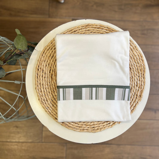 Coperta in cotone righe verdi