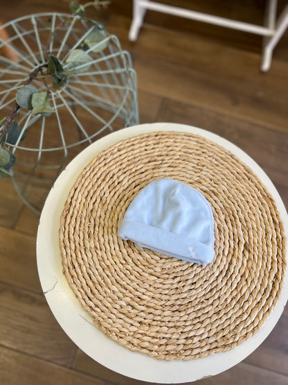 Cappellino ciniglia Celeste
