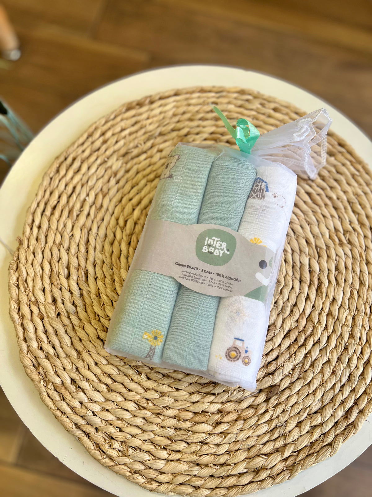 Set 3 quadrati Koala verde
