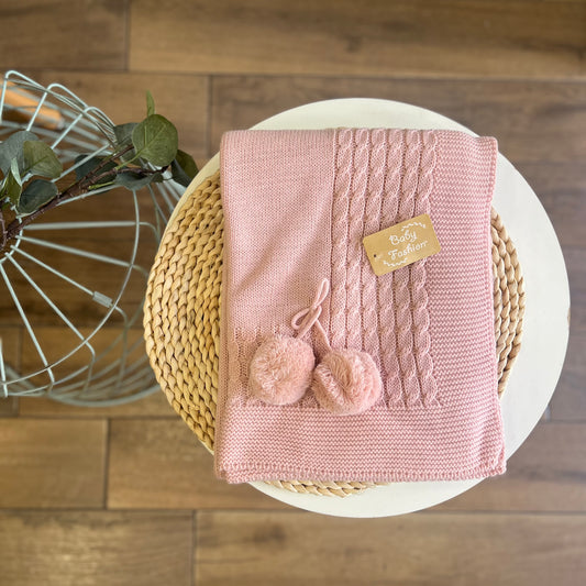 Coperta invernale Pon Pon Rosa Maquillage