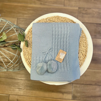 Coperta invernale Pon Pon Azul