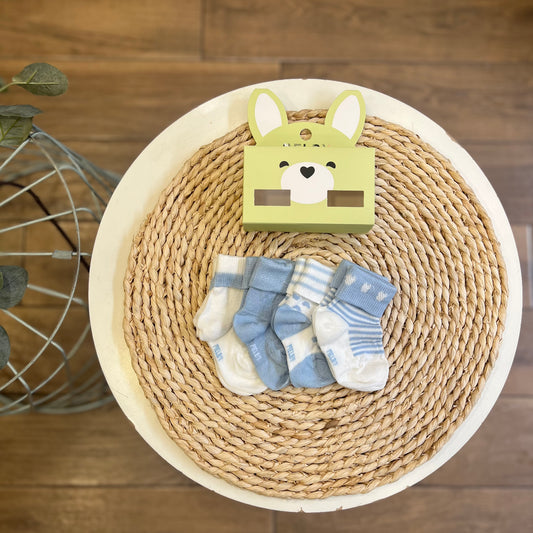 Set 4 paia di calzini in scatola Azzurri