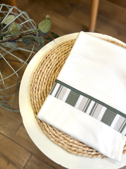 Coperta in cotone righe verdi