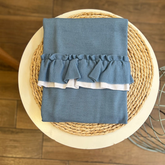 Coperta rouches misto lana Pappa e latte