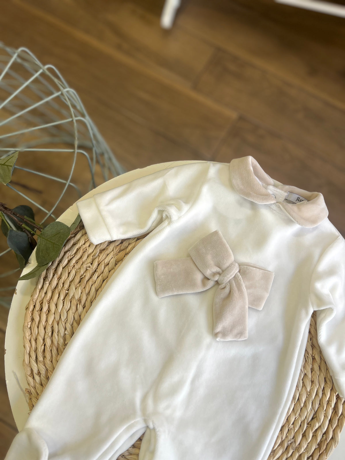 Completo in ciniglia Fiocco beige