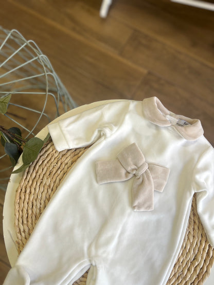 Completo in ciniglia Fiocco beige