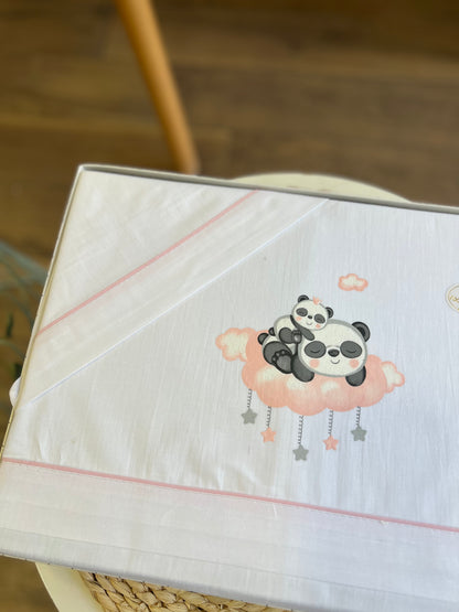 Set carrozzina Panda rosa