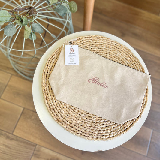 Pochette personalizzata con ricamo