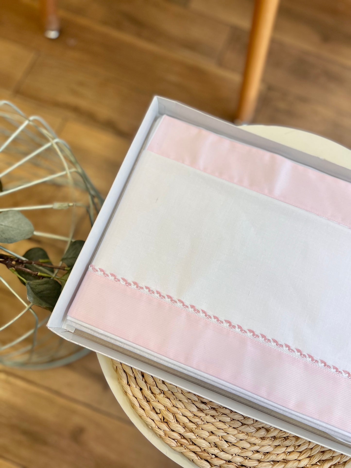 Set carrozzina Bianco/Rosa personalizzabile