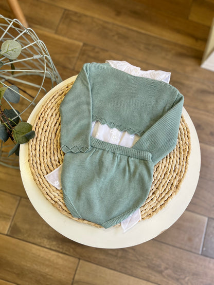 Set 3 pezzi Fiocco Verde