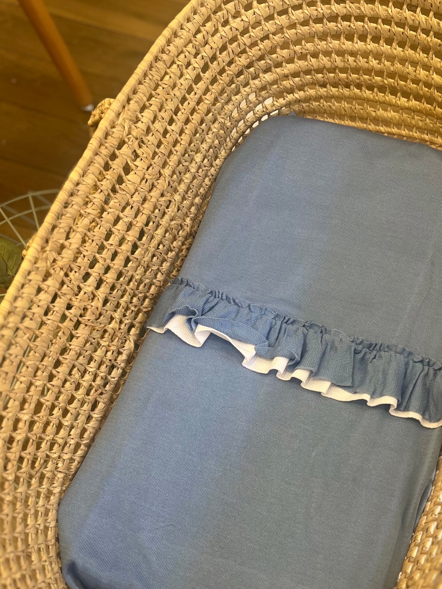 Coperta Rouches in filo Blu