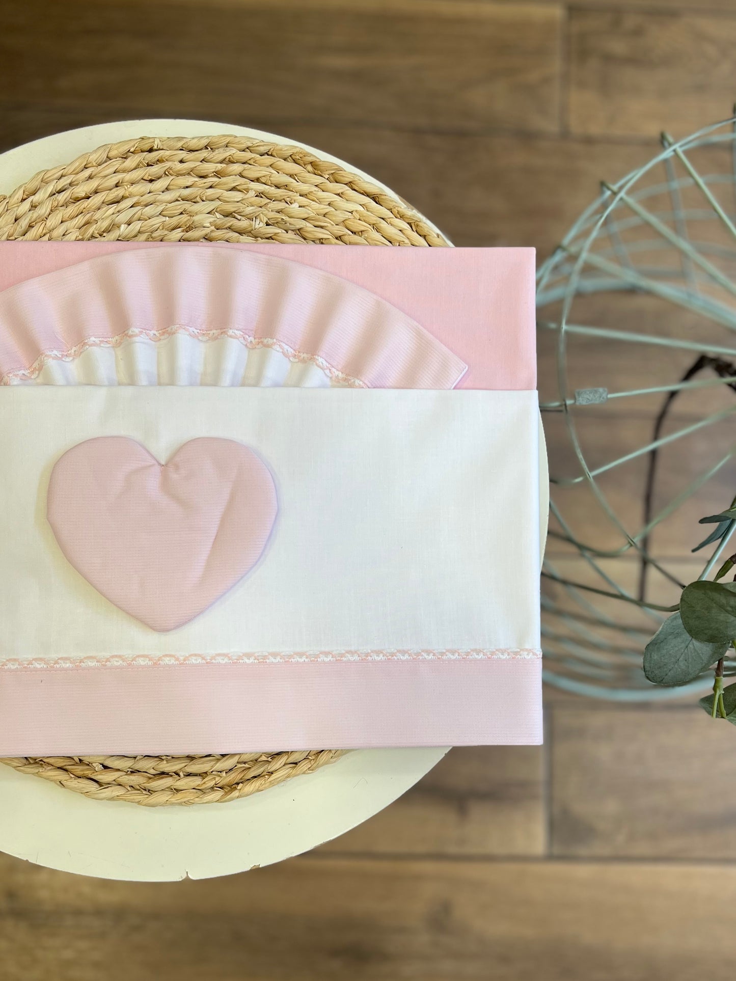 Set carrozzina Cuore Rosa