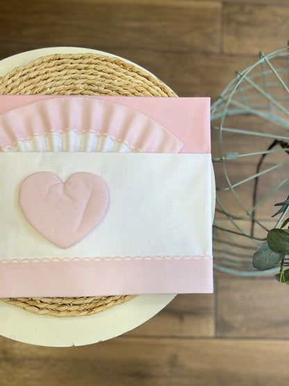 Set carrozzina Cuore Rosa