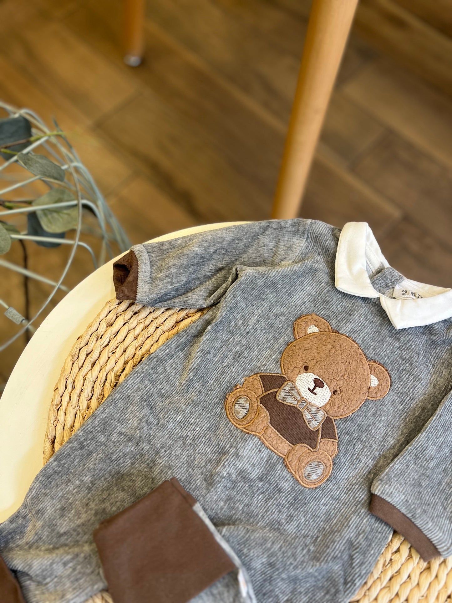 Tutina costine grigia Teddy