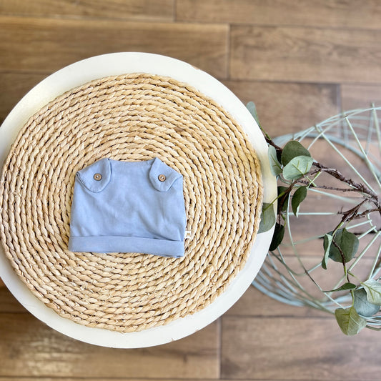 Cappellino in cotone azzurro