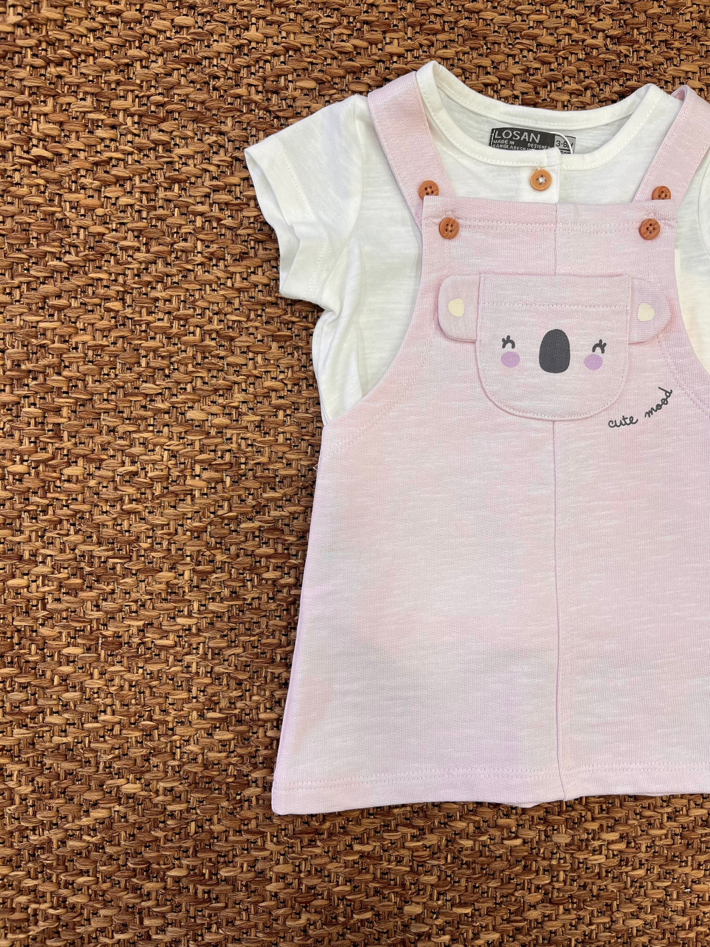 Completo salopette e t shirt koala