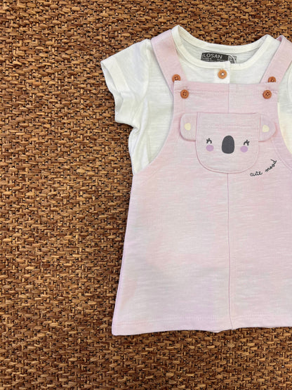 Completo salopette e t shirt koala