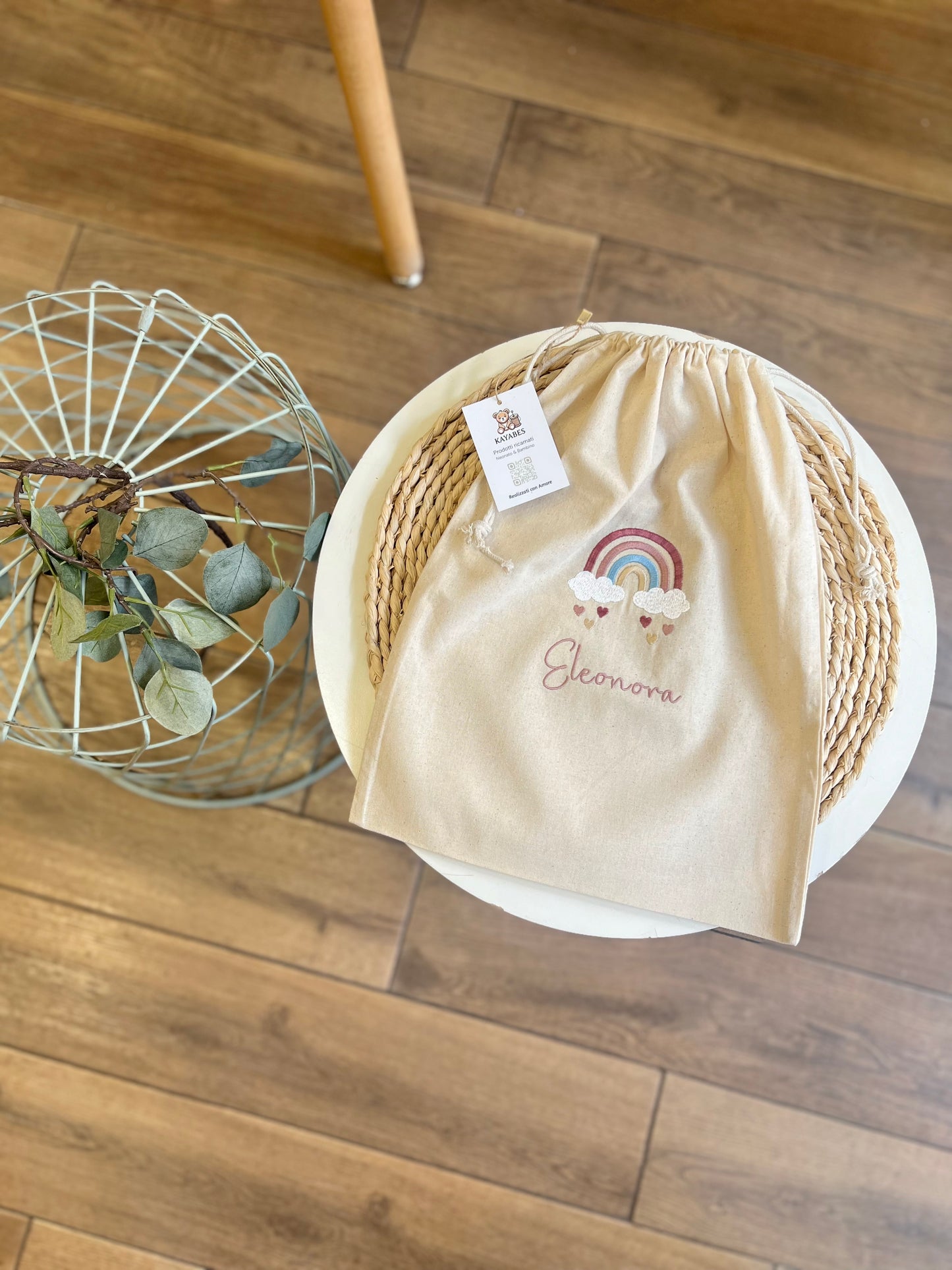 Sacchetto in cotone biologico personalizzato grande
