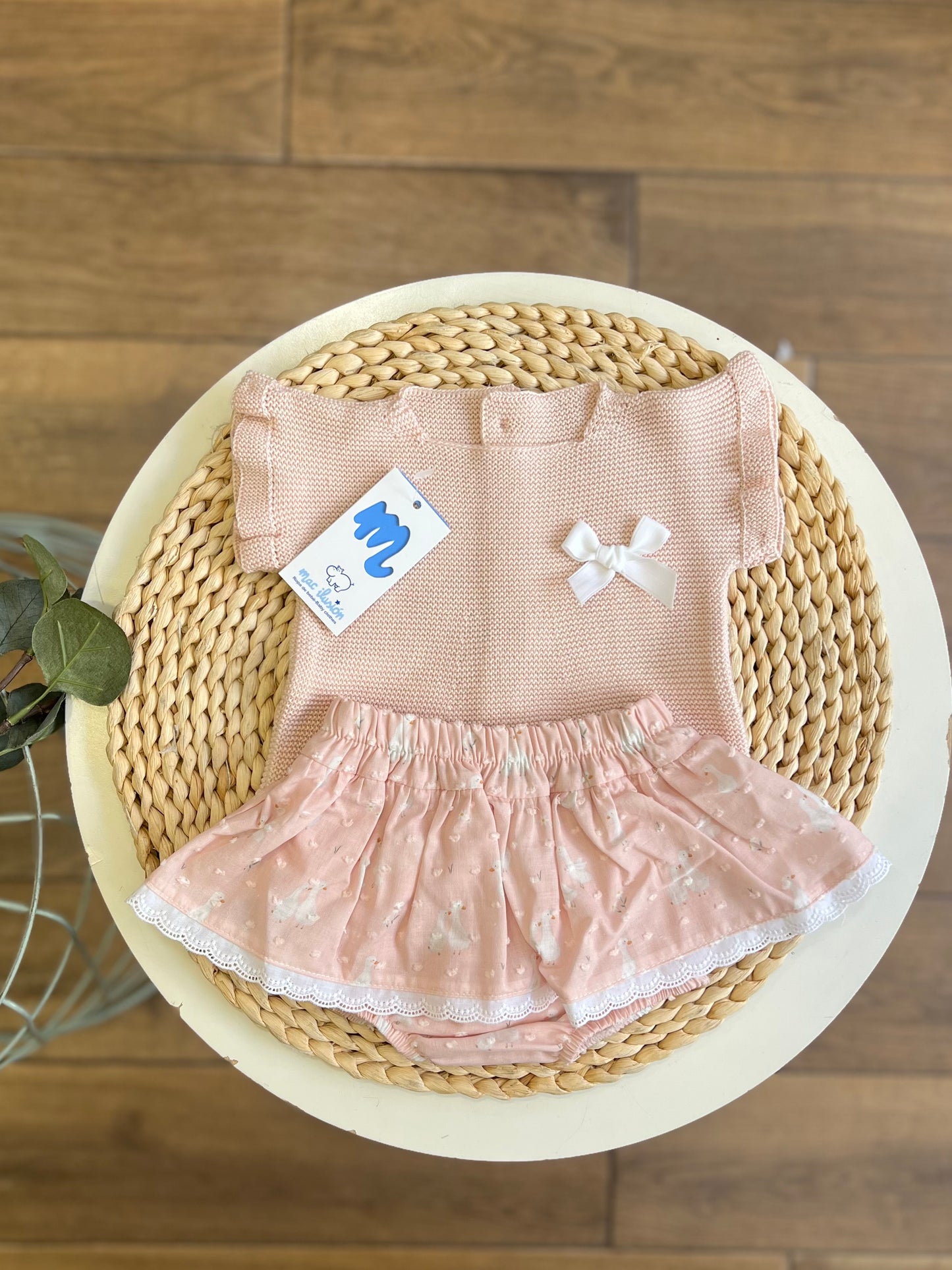 Completo in filo estivo con culotte Nude