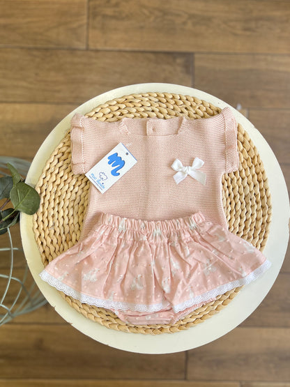 Completo in filo estivo con culotte Nude