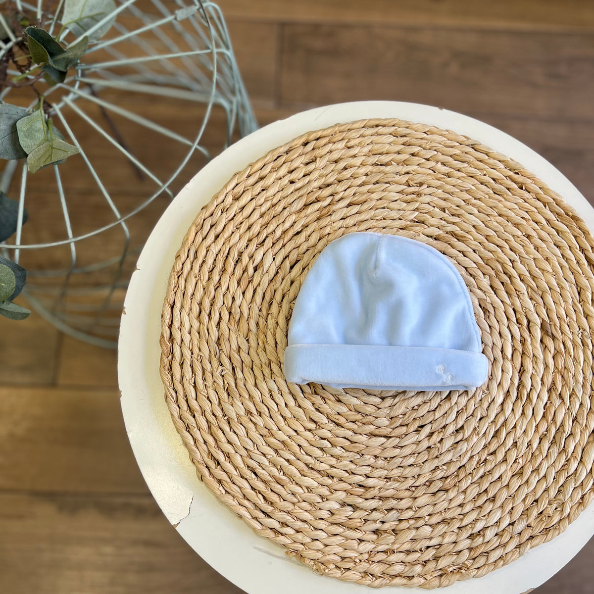 Cappellino ciniglia Celeste