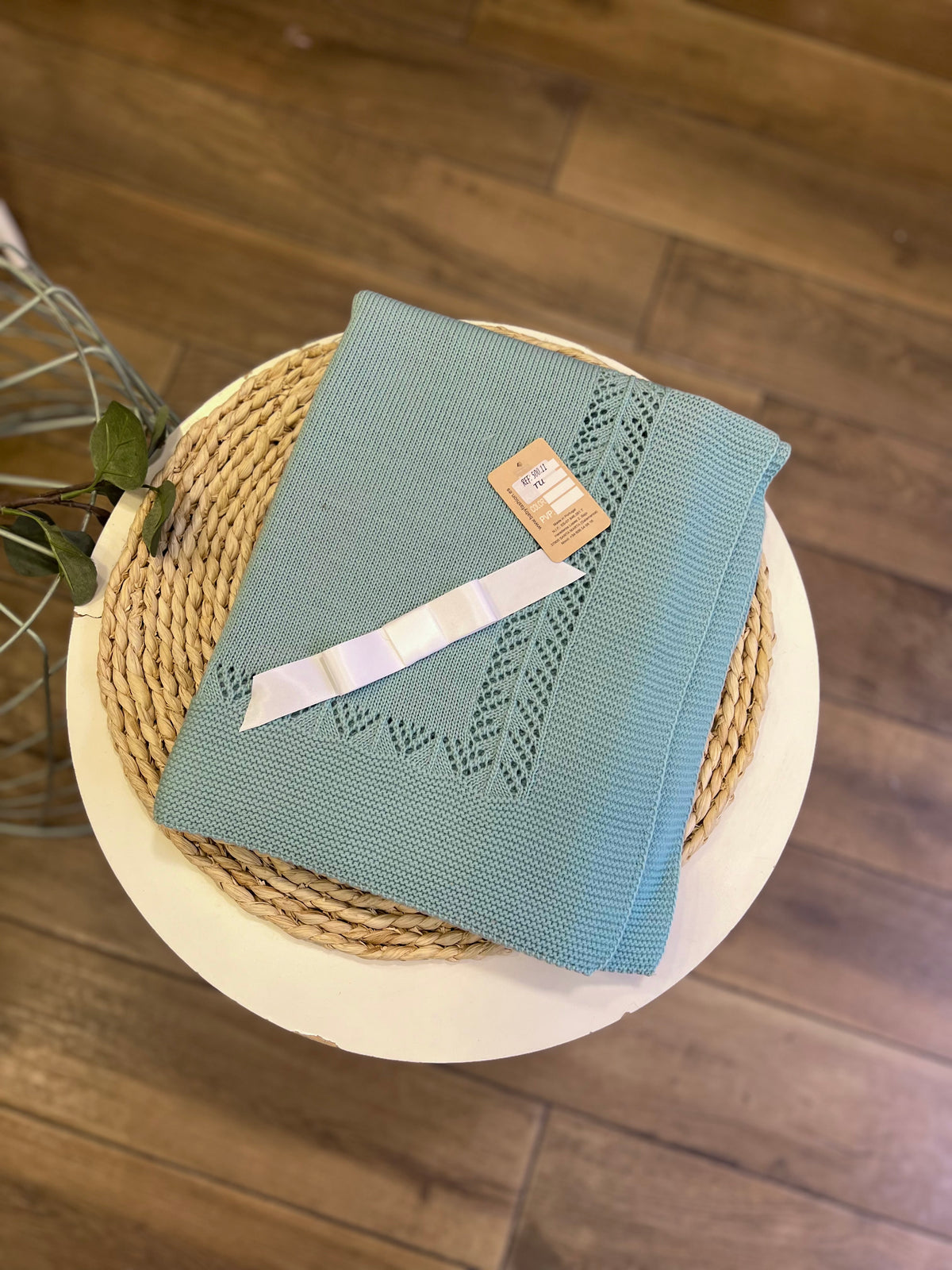 Coperta invernale Verde Fiocco raso bianco