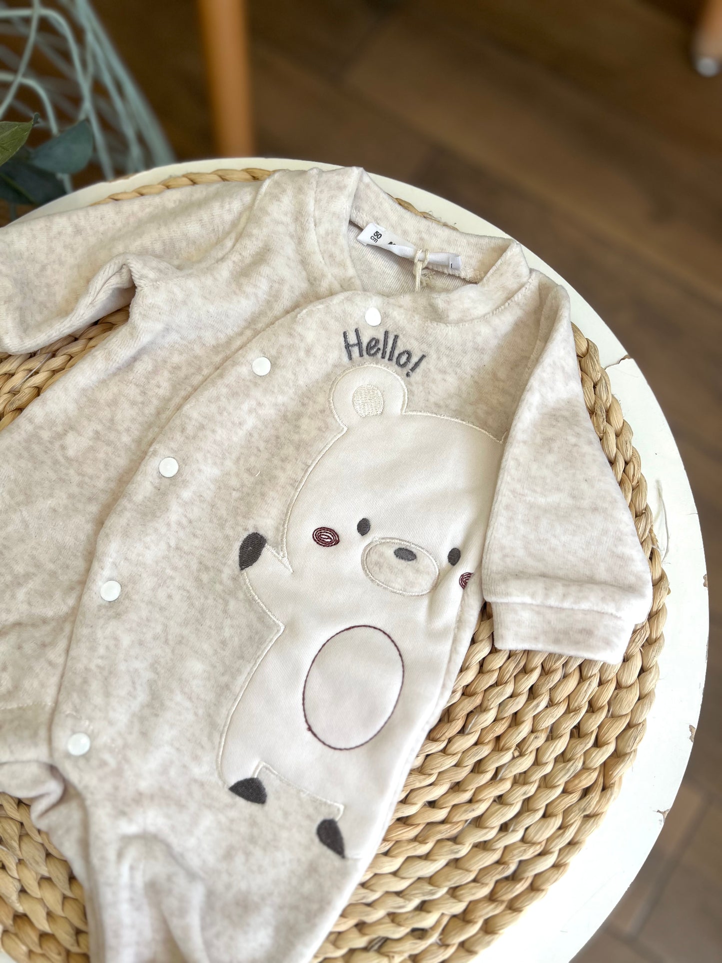 Tutina ciniglia We are family beige