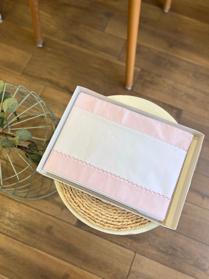 Set carrozzina Bianco/Rosa personalizzabile