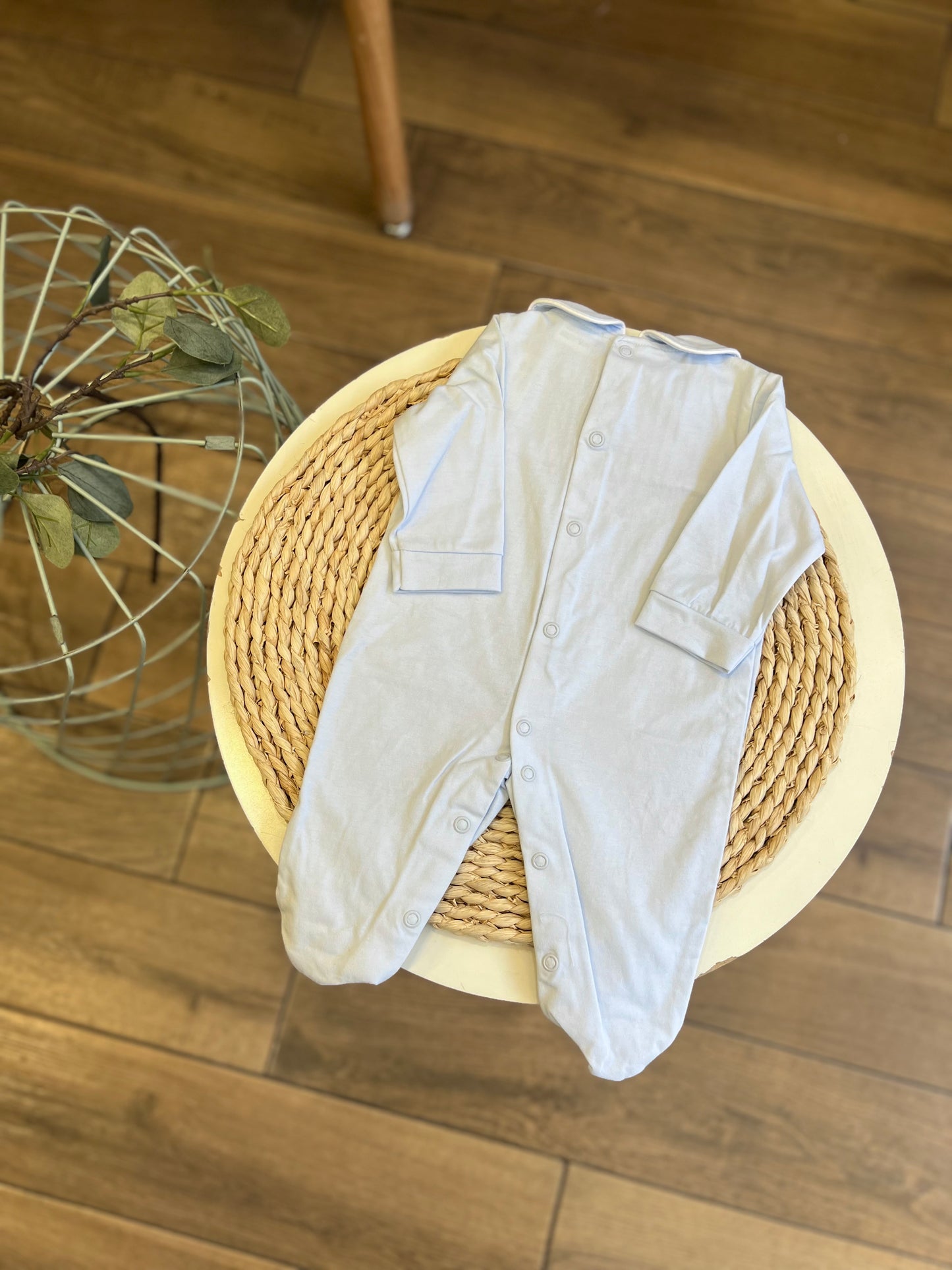 Tutina in cotone celeste