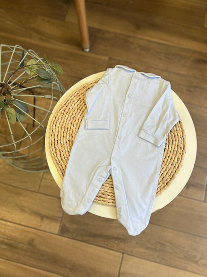 Tutina in cotone celeste
