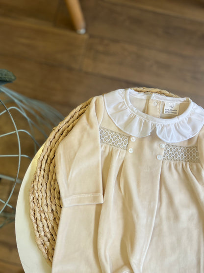 Tutina in ciniglia Crema