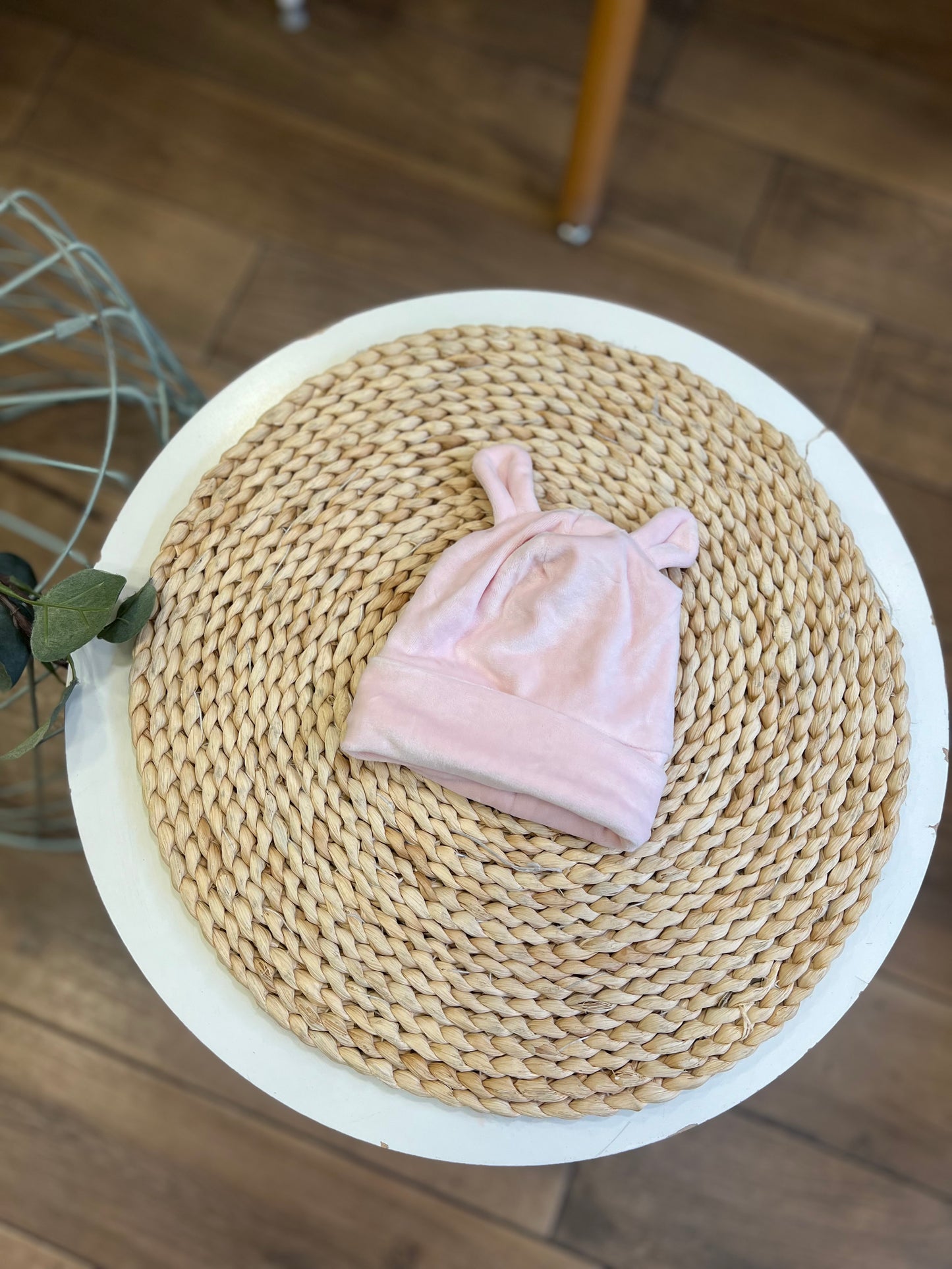 Cappellino ciniglia rosa