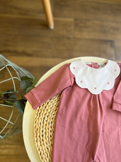 Tutina con colletto Nuvola Pois