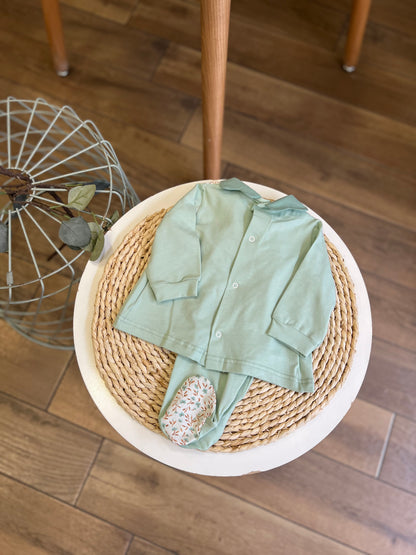 Completo in cotone Verde
