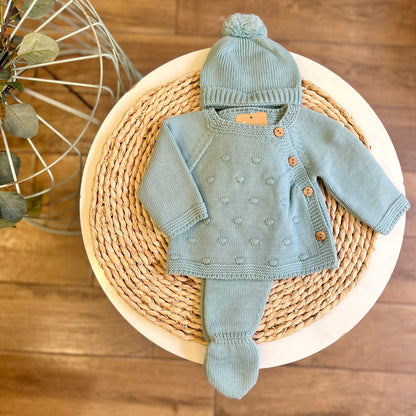 Completo invernale con cappellino Verde