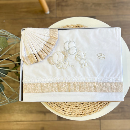 Set carrozzina Elefantino Pois Beige