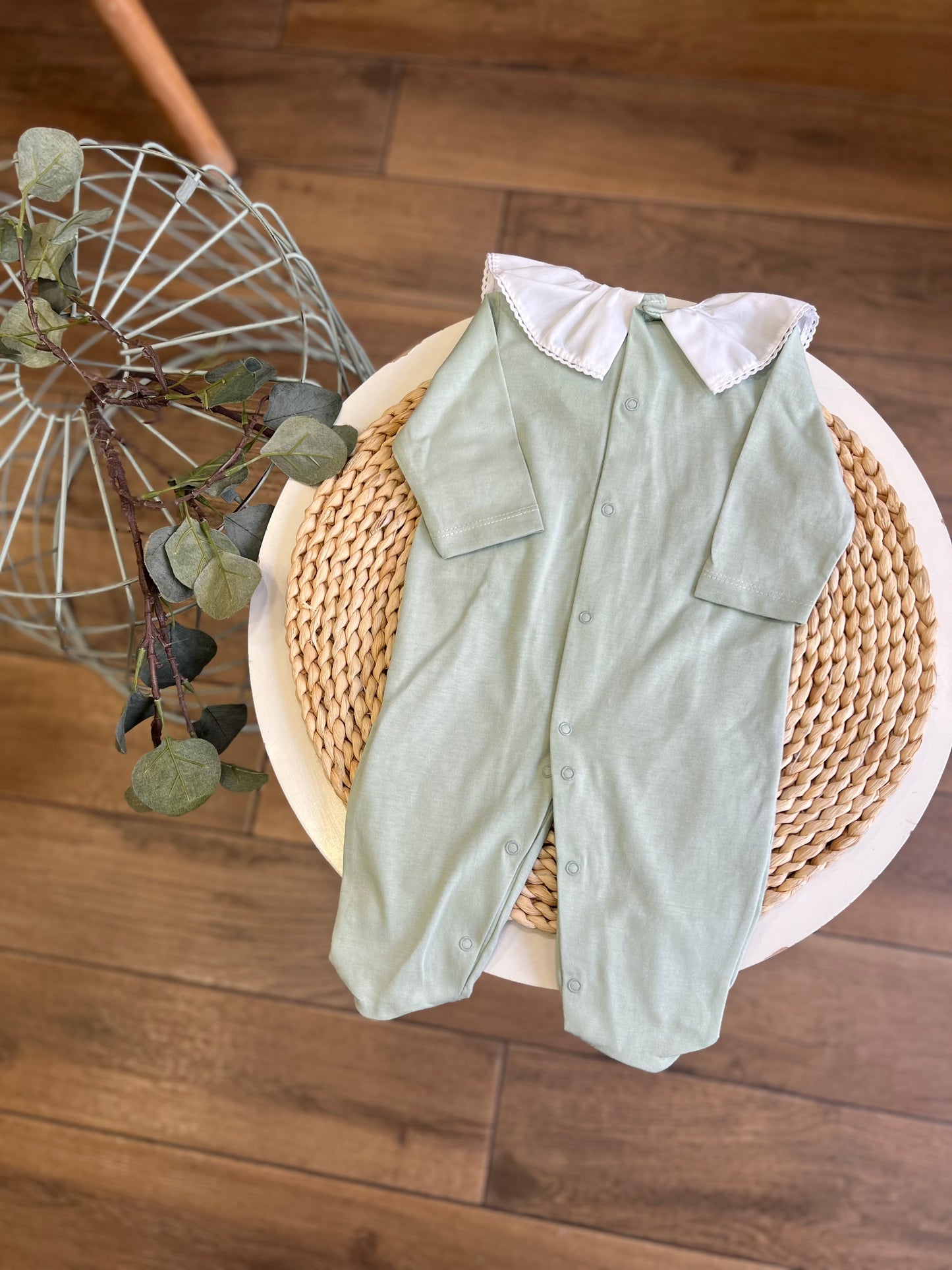 Tutina colletto Verde Salvia