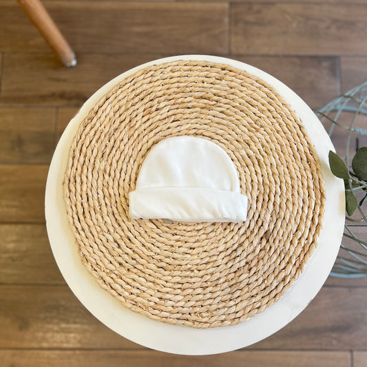 Cappellino in ciniglia bianco